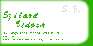 szilard vidosa business card